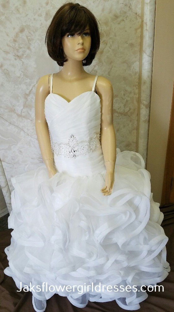 light ivory flower girl dress